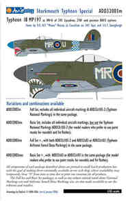  Aviaeology  1/32 Sharkmouth Hawker Typhoon Special Edition (Basic Set) ADD32003MX