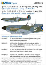  Aviaeology  1/32 Supermarine Spitfire FR Mk.IXCs MJ351 & MK202 of 414 Squadron, 39 Wing, RCAF (Basic Set) ADD32009-1X