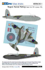 de Havilland Mosquito National Markings Standard 1942 to early January 1945 #ADD48C105-1