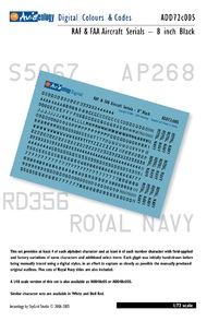 RAF & FAA/Fleet Air Arm Aircraft Serials: 8' Black ADD72C005
