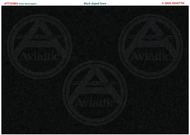 Black doped linen (printed on clear decal paper) #ATT32064