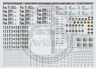  Aviattic  1/32 Fokker F.I/DR.I serial numbers, stencils, weight tables etc (Screen printed) ATT32314