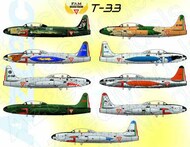Re-released! FAM Lockheed T-33 Shooting Star Mexico x 9 aircraft schemes #AZD48061
