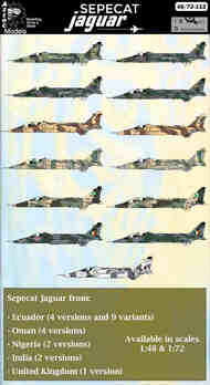 Sepecat Jaguar. Ecuador (3), Oman (3), Nigeria (2) India (2), United Kingdom (1) #AZD48112