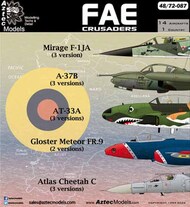  Aztec  1/72 FAE Crusaders. Dassault Mirage F-1, Cessna A-37B, Lockheed AT-33A, Gloster Meteor & Atlas Cheetah of the Ecuadorian Air Force AZD72087