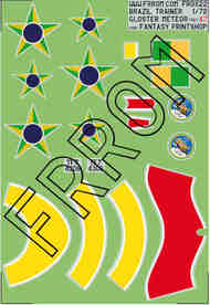 Brazil Gloster Meteor T.Mk.7 Nr 4306 with choice of Braziliar stars (normal / inverted) #FR0X22