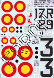 Belgium Fiat CR.42 / Renard R-31 size A7 #FR0X31