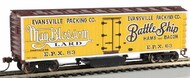 Bachmann  HO Track Cleaning 40' Wood-Side Reefer Car Evansville Packing Co. BAC16332