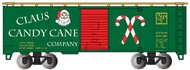 Bachmann  HO 40' Boxcar Christmas Claus Candy Cane Co BAC17007