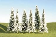  Bachmann  NoScale Scenescape 5"-6" Pine Trees w/Snow (6/pk)* BAC32002