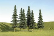  Bachmann  NoScale Scenescape 5"-6" Spruce Trees (6/pk)* BAC32004