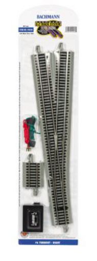  Bachmann  HO #6 Right Turnout Nickel Silver Track (1/Cd) BAC44560
