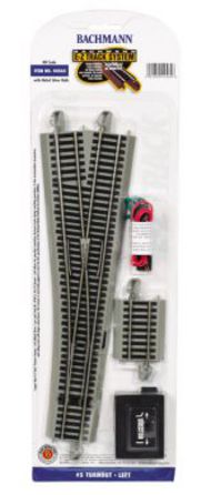  Bachmann  HO #5 Left Hand Switch Nickel Silver Track (1/Cd) BAC44565