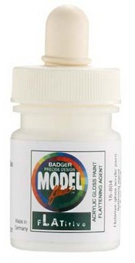  Badger  NoScale Modelflex Flatitive Gloss Acrylic Paint Flattening Agent 1oz. Bottle BAD16804