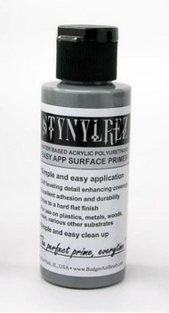  Badger  NoScale Stynylrez Water-Based Acrylic Primer Gray 4oz. Bottle BAD402