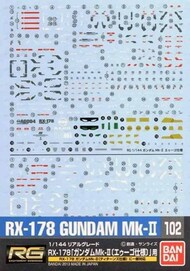  Bandai  NoScale Gundam #102 Decal GD-102 RG Gundam MK-II BAN2247101