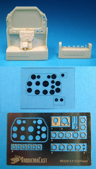  BarracudaCast  1/32 P-51D Instrument Panel for TAM (Resin & Photo-Etch) BARBR32013
