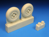  BarracudaCast  1/32 Spitfire 4-Slot Main Wheels, Smooth Tires for RVL (Resin) BARBR32335
