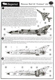  Begemot  1/72 Mikoyan MiG-21 Fishbed Part 2. Middle versions (11) BT72019