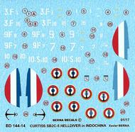  Berna Decals  1/144 French Curtiss SB2C-5 Helldiver over Indochina BER14414