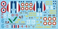  Berna Decals  1/48 Bell P-39 'Limousin', 'Navarre', 'Travail' & 'Auvergne' (5 schemes) and Curtiss P-40 'Lafayette' (3 schemes) in french service BER48110N