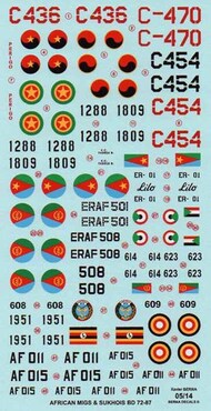  Berna Decals  1/72 African Air Forces MiGs & Sukhois : Mikoyan MiG-23ML BER72087