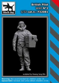  Blackdog  1/32 British pilot WW I N2 OUT OF STOCK IN US, HIGHER PRICED SOURCED IN EUROPE BDF32081