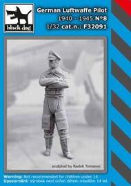  Blackdog  1/32 German Luftwaffe pilot No.8 1940-45 OUT OF STOCK IN US, HIGHER PRICED SOURCED IN EUROPE BDF32091