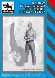  Blackdog  1/32 US NAVY mechanic personnel 1941-45 No.1 OUT OF STOCK IN US, HIGHER PRICED SOURCED IN EUROPE BDF32097