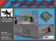  Blackdog  1/48 Bae Harrier GR.1/3 engine +electronics BDOA48117