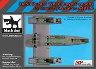  Blackdog  1/48 F.M.A. IA-58A Pucara wheel bays + canon OUT OF STOCK IN US, HIGHER PRICED SOURCED IN EUROPE BDOA48136