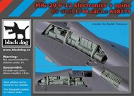  Blackdog  1/48 Mikoyan MiG-29 9-12 electronics+spine OUT OF STOCK IN US, HIGHER PRICED SOURCED IN EUROPE BDOA48179