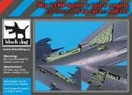  Blackdog  1/48 Mikoyan MiG-21MF spine and tail and engine details OUT OF STOCK IN US, HIGHER PRICED SOURCED IN EUROPE BDOA48197