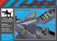 Blackdog  1/48 Mikoyan MiG-21MF electronic , spine, tail and engine details BIG SET BDOA48198