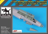  Blackdog  1/72 Lockheed F-104  Starfighter radar + electronics OUT OF STOCK IN US, HIGHER PRICED SOURCED IN EUROPE BDOA72105