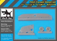  Blackdog  1/72 Vought F4U1 Corsair detail set OUT OF STOCK IN US, HIGHER PRICED SOURCED IN EUROPE BDOA72118