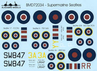  Blackbird Models  1/72 Supermarine Seafires Pt:1 OUT OF STOCK IN US, HIGHER PRICED SOURCED IN EUROPE BMD72034