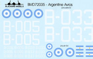  Blackbird Models  1/72 Argentine Avros BMD72035