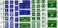 Modern Freeway Traffic Signs #BLS146