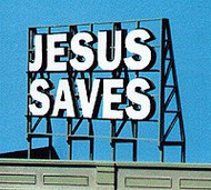  BLAIR LINE SIGNS  NoScale Jesus Saves Z, N, HO, Scale Billboard Kit BLS1507