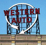Western Auto Billboard Kit for HO, S, O Scale #BLS2501