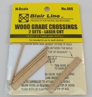  BLAIR LINE SIGNS  N Wood Grade Crossing (2) BLS65