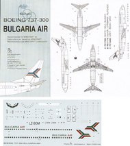  Boa Decals  1/144 Boeing 737-300 BULGARIA AIR LZ-BOM BOA14403