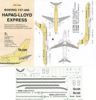  Boa Decals  1/144 Boeing 737-400 HAPAG-LLOYD EXPRESS D-AHLL yellow 2003 scheme BOA14409