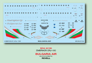  Boa Decals  1/144 Embraer ERJ-190 Bulgaria Air BOA144105