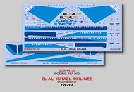  Boa Decals  1/144 BOEING 757-200 EL ALolder livery BOA144126