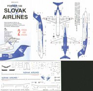  Boa Decals  1/144 Fokker 100 Slovak Airlines BOA14413