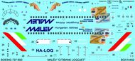  Boa Decals  1/144 Boeing 737-600 MALEV Hungarian Airlines HA-LOG Citibank Logojet (designed to be used with Skyline kits) BOA14442