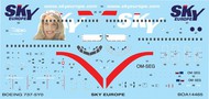  Boa Decals  1/144 Boeing 737-55S SKY Europe (designed to be used with Sky models kits) BOA14465
