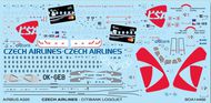  Boa Decals  1/144 Airbus A320 Czech Airlines CITIBANK . TEMPORARILY SAVE 1/3RD!!! BOA14466